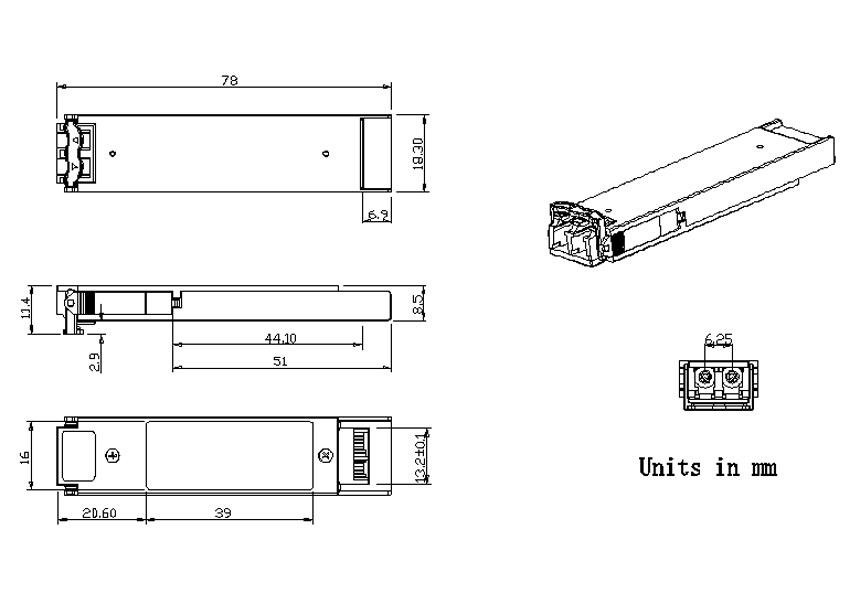 SFP Mechanical Outline