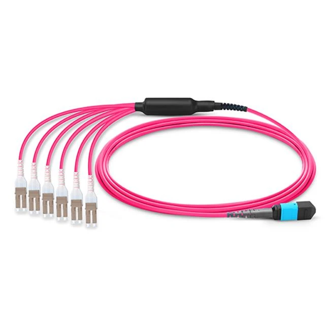 Patch Cord OM4 MTP LC 12 Fibers MMF jumper Cable